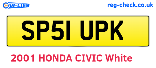 SP51UPK are the vehicle registration plates.