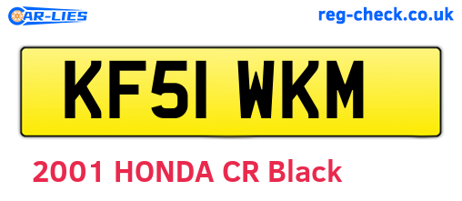 KF51WKM are the vehicle registration plates.