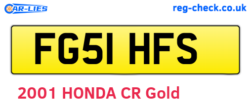 FG51HFS are the vehicle registration plates.
