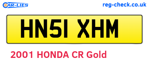 HN51XHM are the vehicle registration plates.