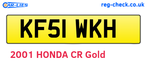 KF51WKH are the vehicle registration plates.