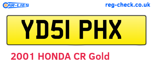 YD51PHX are the vehicle registration plates.
