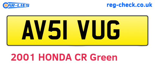 AV51VUG are the vehicle registration plates.