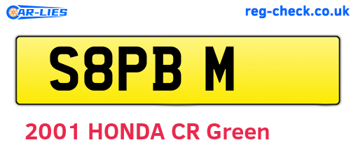 S8PBM are the vehicle registration plates.
