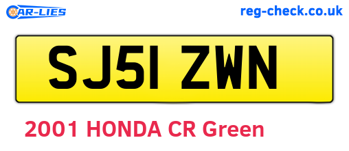 SJ51ZWN are the vehicle registration plates.