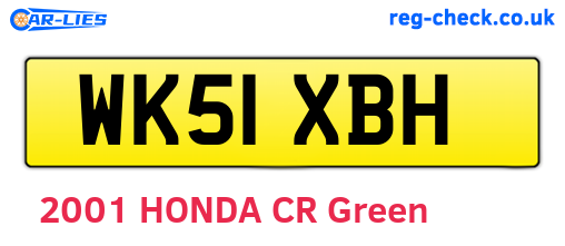 WK51XBH are the vehicle registration plates.