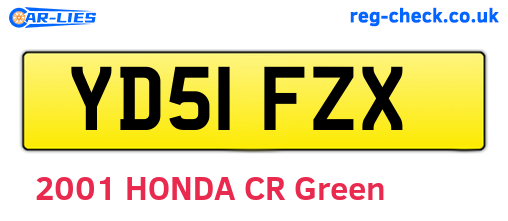 YD51FZX are the vehicle registration plates.