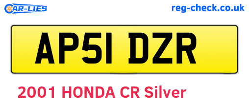 AP51DZR are the vehicle registration plates.