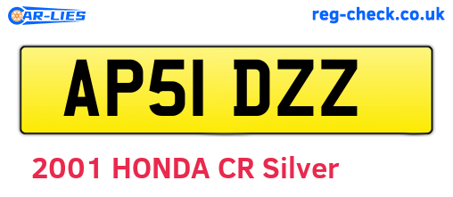 AP51DZZ are the vehicle registration plates.