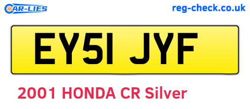 EY51JYF are the vehicle registration plates.