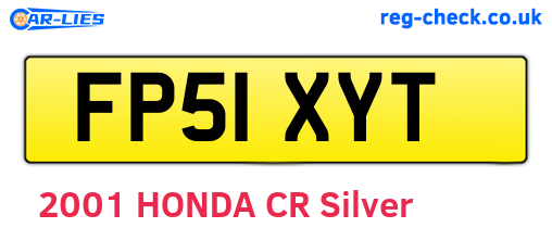 FP51XYT are the vehicle registration plates.
