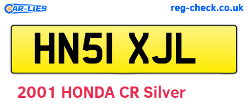 HN51XJL are the vehicle registration plates.