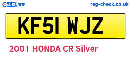 KF51WJZ are the vehicle registration plates.