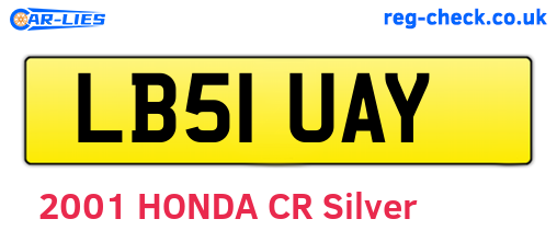 LB51UAY are the vehicle registration plates.