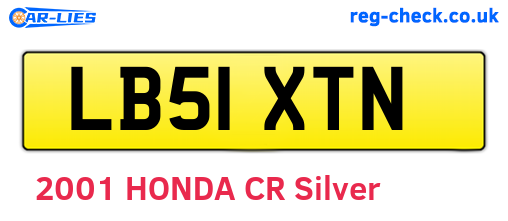 LB51XTN are the vehicle registration plates.