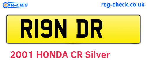 R19NDR are the vehicle registration plates.