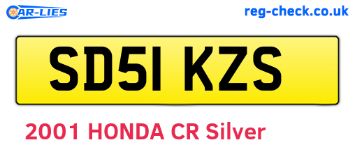 SD51KZS are the vehicle registration plates.