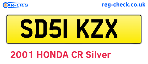SD51KZX are the vehicle registration plates.
