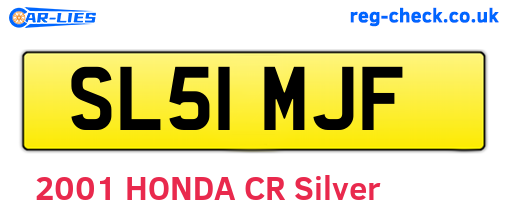 SL51MJF are the vehicle registration plates.