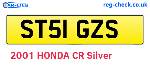 ST51GZS are the vehicle registration plates.