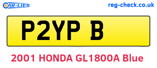 P2YPB are the vehicle registration plates.
