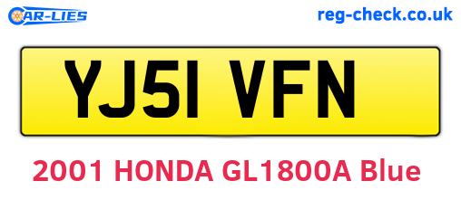 YJ51VFN are the vehicle registration plates.