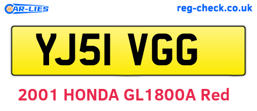 YJ51VGG are the vehicle registration plates.