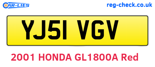 YJ51VGV are the vehicle registration plates.