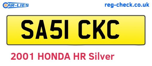 SA51CKC are the vehicle registration plates.