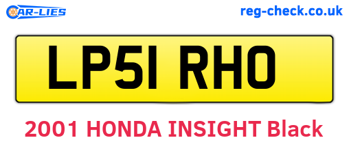 LP51RHO are the vehicle registration plates.