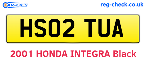 HS02TUA are the vehicle registration plates.