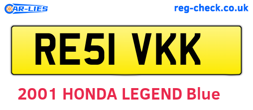 RE51VKK are the vehicle registration plates.