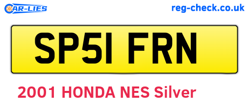 SP51FRN are the vehicle registration plates.