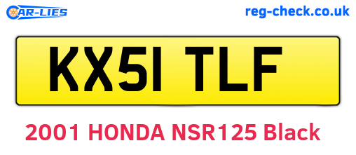 KX51TLF are the vehicle registration plates.