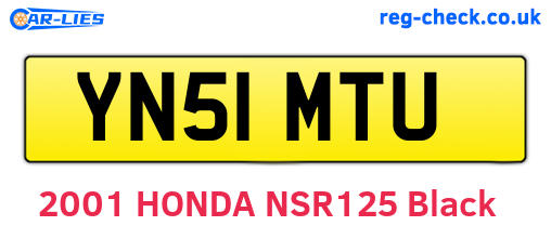YN51MTU are the vehicle registration plates.