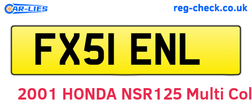 FX51ENL are the vehicle registration plates.