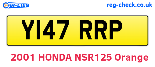 Y147RRP are the vehicle registration plates.