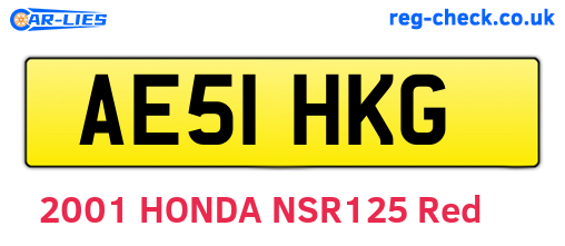 AE51HKG are the vehicle registration plates.