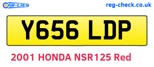 Y656LDP are the vehicle registration plates.