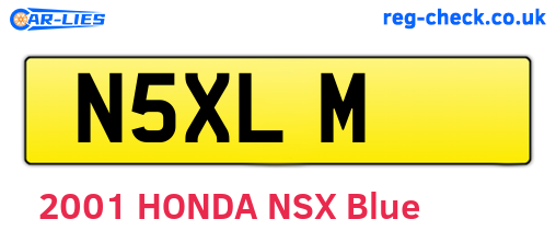 N5XLM are the vehicle registration plates.