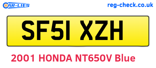 SF51XZH are the vehicle registration plates.
