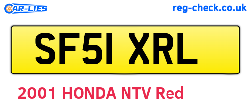 SF51XRL are the vehicle registration plates.