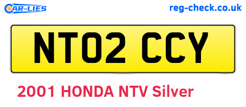 NT02CCY are the vehicle registration plates.