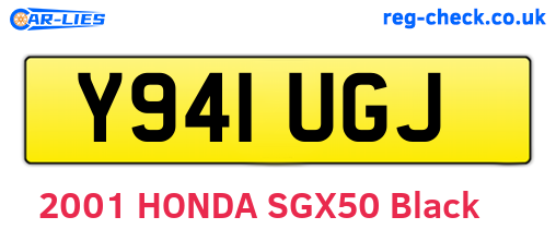 Y941UGJ are the vehicle registration plates.