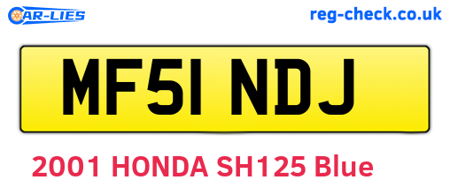 MF51NDJ are the vehicle registration plates.