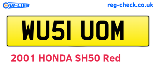 WU51UOM are the vehicle registration plates.