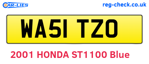WA51TZO are the vehicle registration plates.