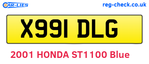 X991DLG are the vehicle registration plates.