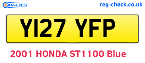 Y127YFP are the vehicle registration plates.