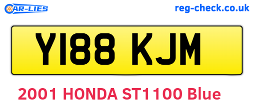 Y188KJM are the vehicle registration plates.